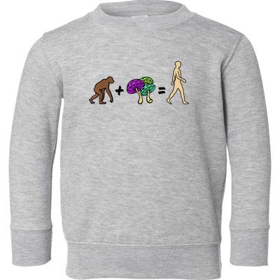 Stoned Ape Theory Psychedelic Magic Mushroom Monkey Toddler Sweatshirt