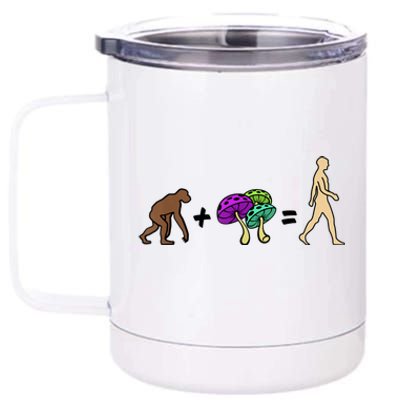 Stoned Ape Theory Psychedelic Magic Mushroom Monkey 12 oz Stainless Steel Tumbler Cup