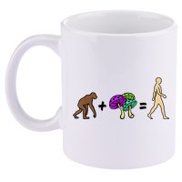 Stoned Ape Theory Psychedelic Magic Mushroom Monkey 11oz C Handle Ceramic Mug