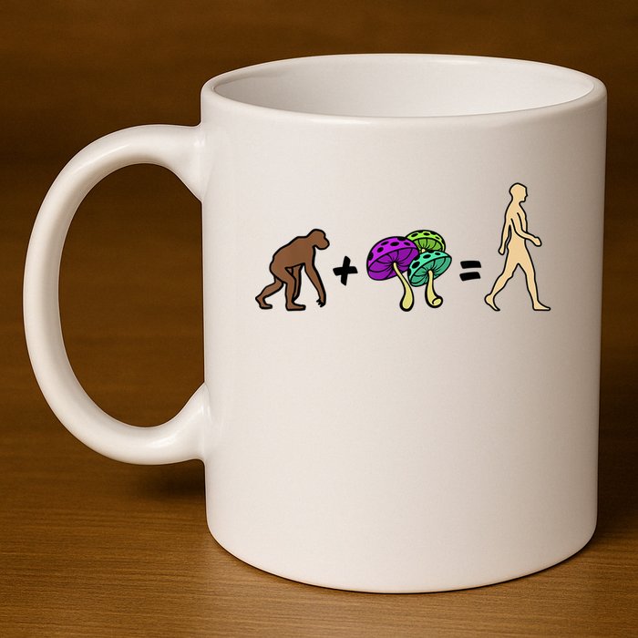 Stoned Ape Theory Psychedelic Magic Mushroom Monkey 11oz C Handle Ceramic Mug