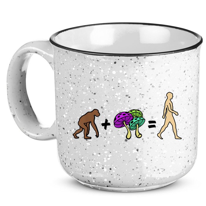 Stoned Ape Theory Psychedelic Magic Mushroom Monkey 15oz Campfire Ceramic Mug