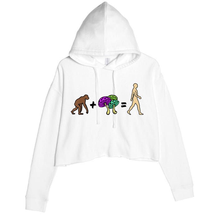 Stoned Ape Theory Psychedelic Magic Mushroom Monkey Crop Fleece Hoodie