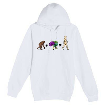 Stoned Ape Theory Psychedelic Magic Mushroom Monkey Premium Pullover Hoodie