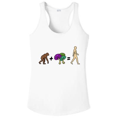 Stoned Ape Theory Psychedelic Magic Mushroom Monkey Ladies PosiCharge Competitor Racerback Tank