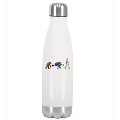 Stoned Ape Theory Psychedelic Magic Mushroom Monkey Stainless Steel Insulated Water Bottle