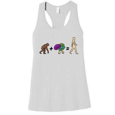 Stoned Ape Theory Psychedelic Magic Mushroom Monkey Women's Racerback Tank