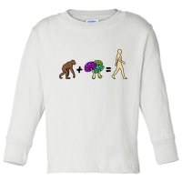 Stoned Ape Theory Psychedelic Magic Mushroom Monkey Toddler Long Sleeve Shirt