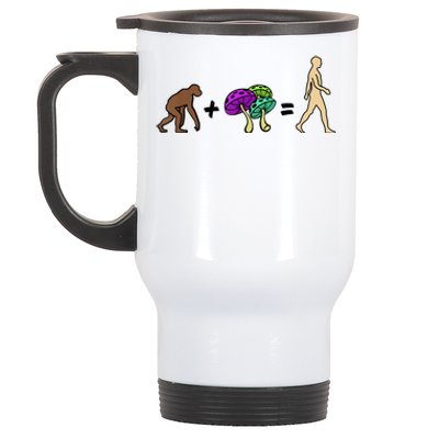 Stoned Ape Theory Psychedelic Magic Mushroom Monkey Stainless Steel Travel Mug