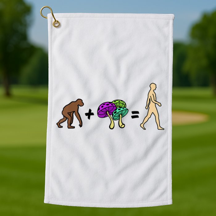 Stoned Ape Theory Psychedelic Magic Mushroom Monkey Golf Towel