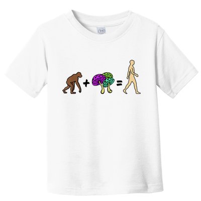 Stoned Ape Theory Psychedelic Magic Mushroom Monkey Toddler T-Shirt