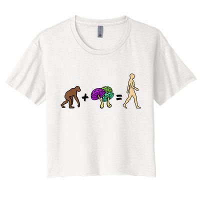 Stoned Ape Theory Psychedelic Magic Mushroom Monkey Crop Top