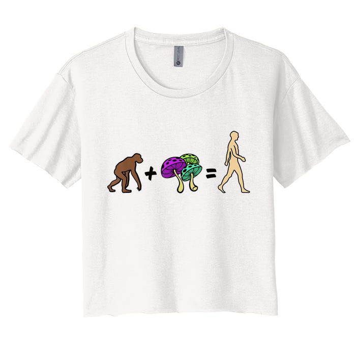 Stoned Ape Theory Psychedelic Magic Mushroom Monkey Crop Top