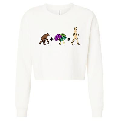 Stoned Ape Theory Psychedelic Magic Mushroom Monkey Cropped Pullover Crew