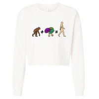Stoned Ape Theory Psychedelic Magic Mushroom Monkey Cropped Pullover Crew