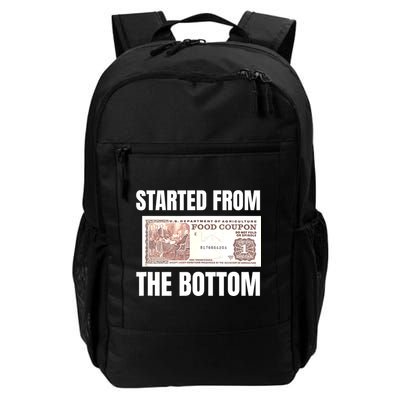 Started At The Bottom Funny Food Stamp 80s 90s Kids Know Daily Commute Backpack