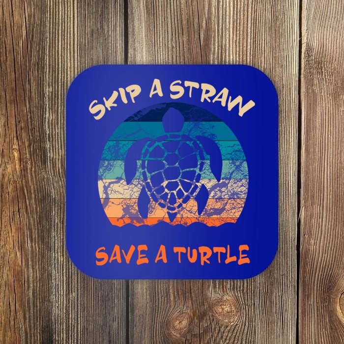 Save A Turtle Skip A Straw Turtles Tee Gift Coaster