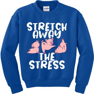 Stretch Away The Stress Yoga Instructor Yoga Meditation Gift Kids Sweatshirt