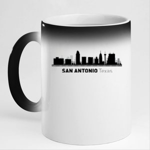 San Antonio Texas Skyline 11oz Black Color Changing Mug