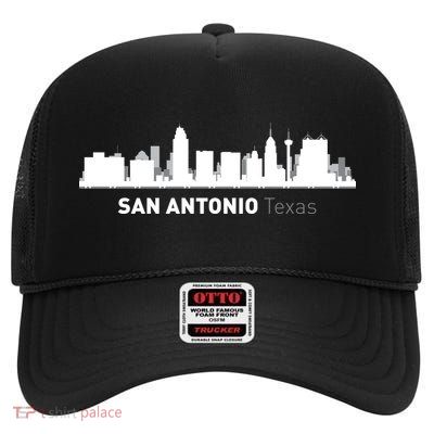 San Antonio Texas Skyline High Crown Mesh Back Trucker Hat