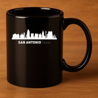 San Antonio Texas Skyline 11oz C Handle Ceramic Mug