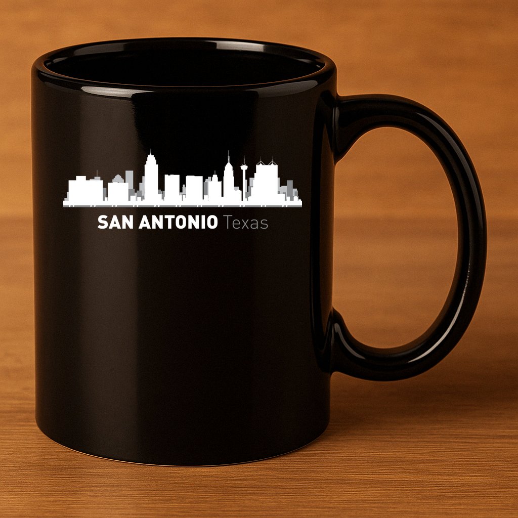 San Antonio Texas Skyline 11oz C Handle Ceramic Mug