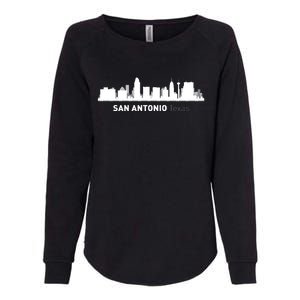 San Antonio Texas Skyline Womens California Wash Sweatshirt