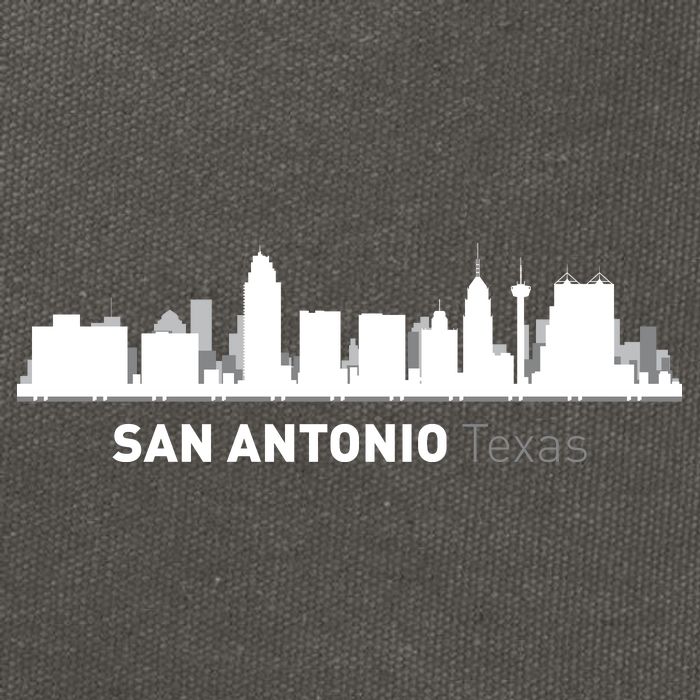 San Antonio Texas Skyline Cotton Canvas Backpack