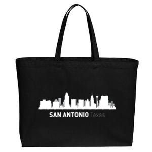 San Antonio Texas Skyline Cotton Canvas Jumbo Tote