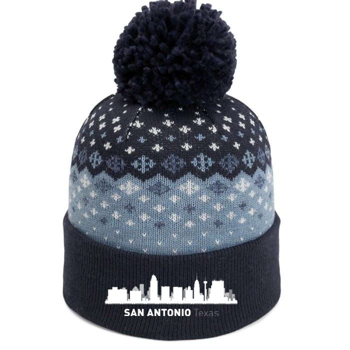 San Antonio Texas Skyline The Baniff Cuffed Pom Beanie