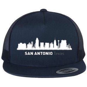 San Antonio Texas Skyline Flat Bill Trucker Hat