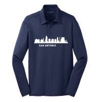 San Antonio Texas Skyline Silk Touch Performance Long Sleeve Polo