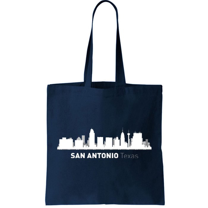 San Antonio Texas Skyline Tote Bag