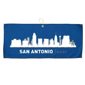 San Antonio Texas Skyline Large Microfiber Waffle Golf Towel