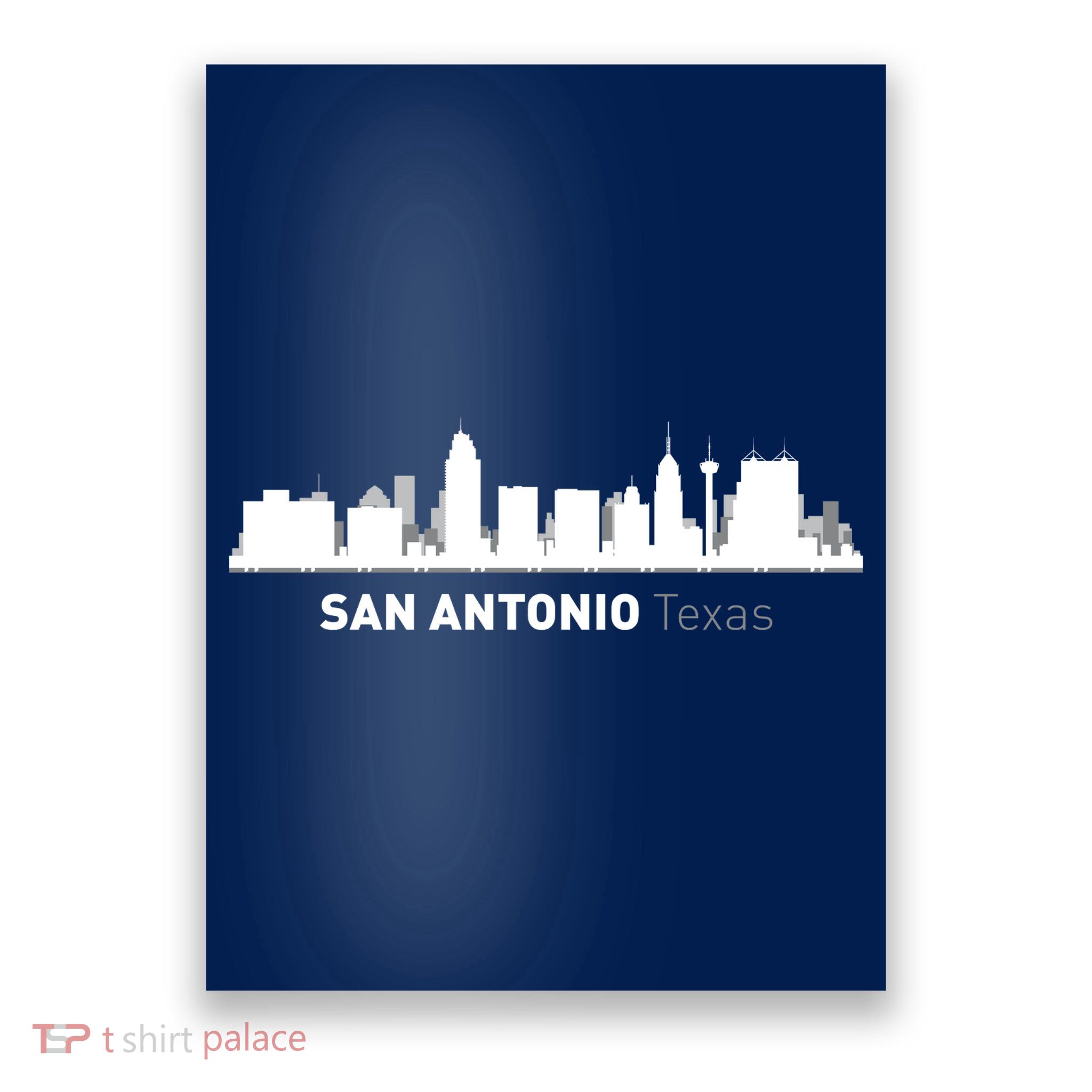 San Antonio Texas Skyline Poster