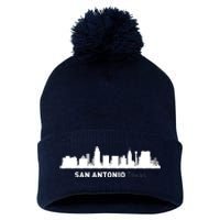 San Antonio Texas Skyline Pom Pom 12in Knit Beanie