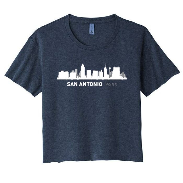 San Antonio Texas Skyline Women's Crop Top Tee