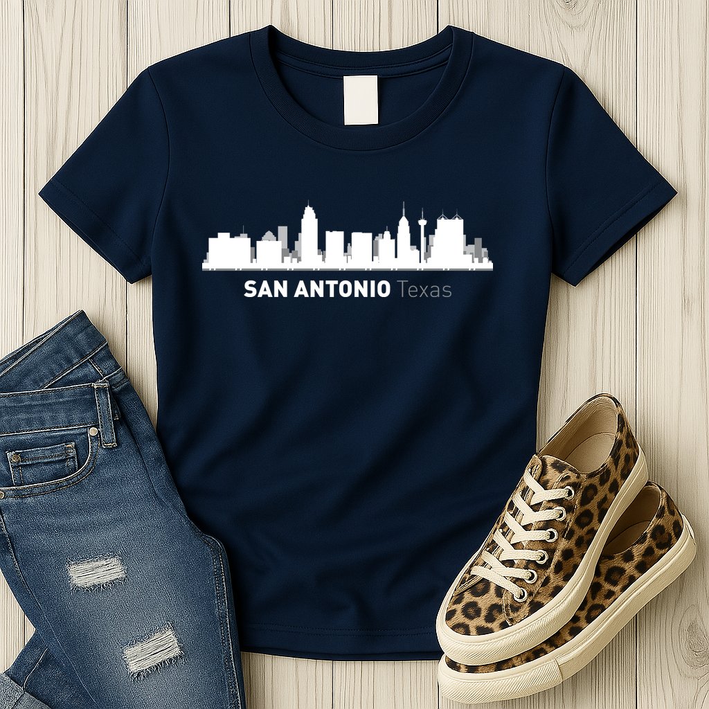 San Antonio Texas Skyline Womens T-Shirt