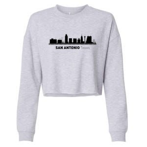 San Antonio Texas Skyline Cropped Pullover Crew