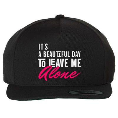 Sarcastic Alone Time Request Introverts Solitude Statement Wool Snapback Cap