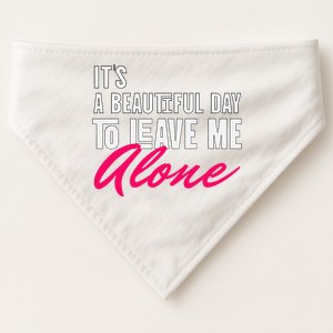 Sarcastic Alone Time Request Introverts Solitude Statement USA-Made Doggie Bandana