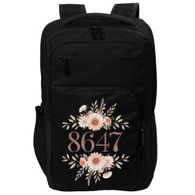 Subtle Anti Trump 8647 Flower Floral Boho President Liberal Impact Tech Backpack