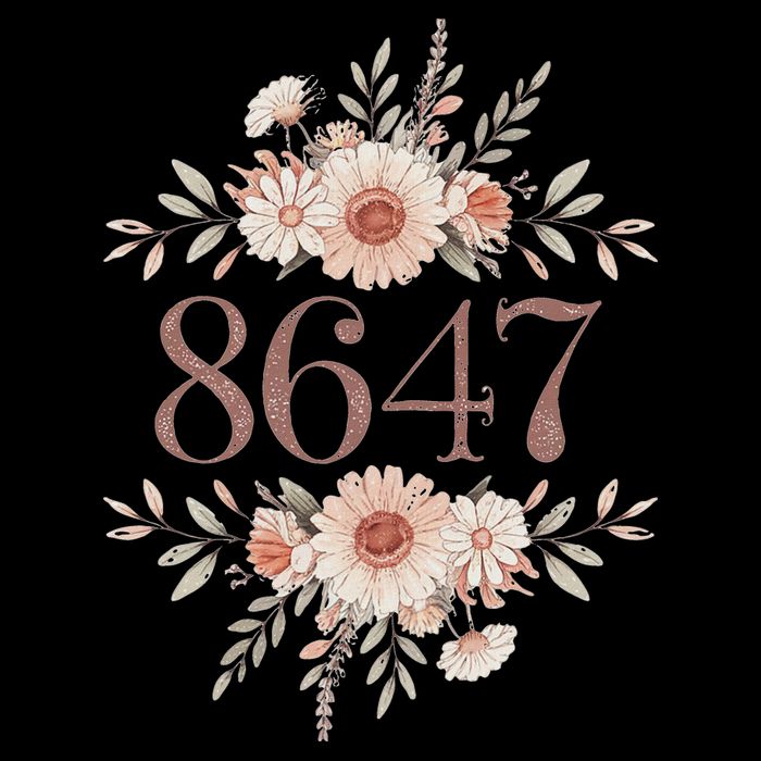 Subtle Anti Trump 8647 Flower Floral Boho President Liberal Zip Tote Bag