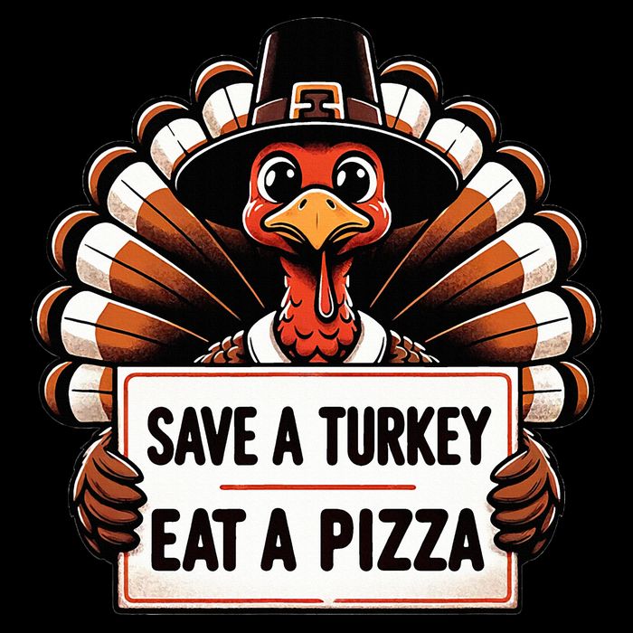 Save A Turkey Eat A Pizza Pilgrim Turkey  16 in Basic Backpack