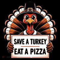 Save A Turkey Eat A Pizza Pilgrim Turkey  Mesh Reversible Basketball Jersey Tank