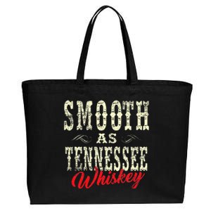 Smooth As Tennessee Whiskey Country Cotton Canvas Jumbo Tote