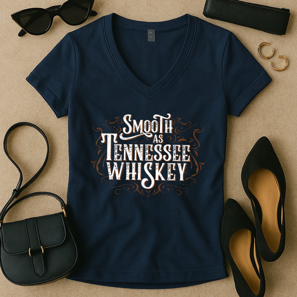 Smooth As Tennessee Whiskey Country Women's V-Neck T-Shirt