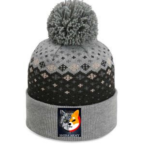 Shiba Army Terminator Dog Crypto Currency Meme The Baniff Cuffed Pom Beanie