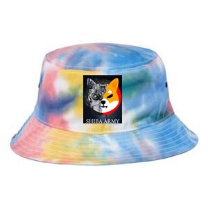 Shiba Army Terminator Dog Crypto Currency Meme Tie Dye Newport Bucket Hat