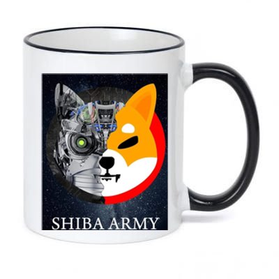 Shiba Army Terminator Dog Crypto Currency Meme 11oz Black Color Changing Mug