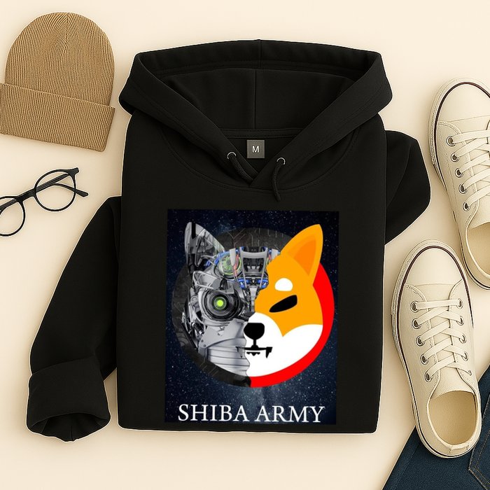 Shiba Army Terminator Dog Crypto Currency Meme Hoodie
